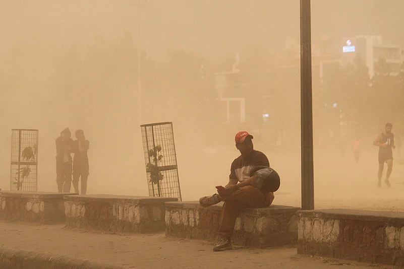Dust storm in Dehradun