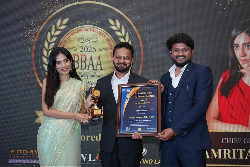 Adv Deepak Dravid with Film Actress Amrita Rao