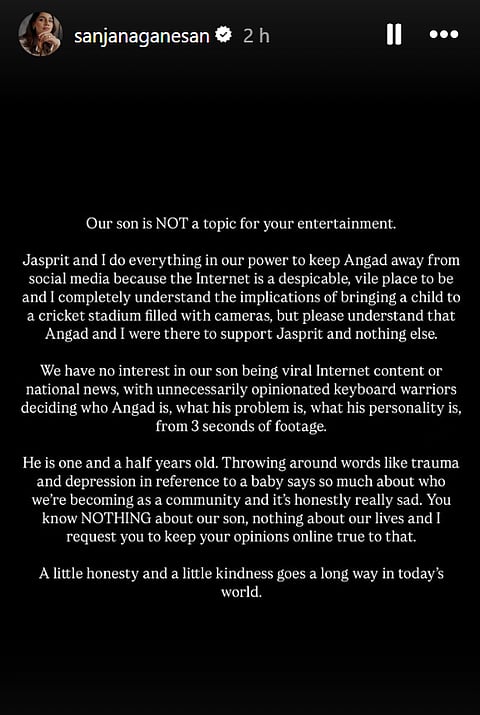 Sanjana Ganesan slams netizens