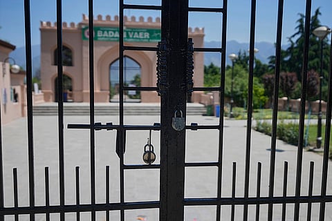Pahalgam attack: Locked garden gate in Srinagar