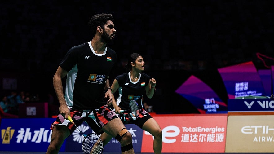 X | BAI Media  : Tanisha Crasto and Dhruv Kapila at the BWF Sudirman Cup 2025. 