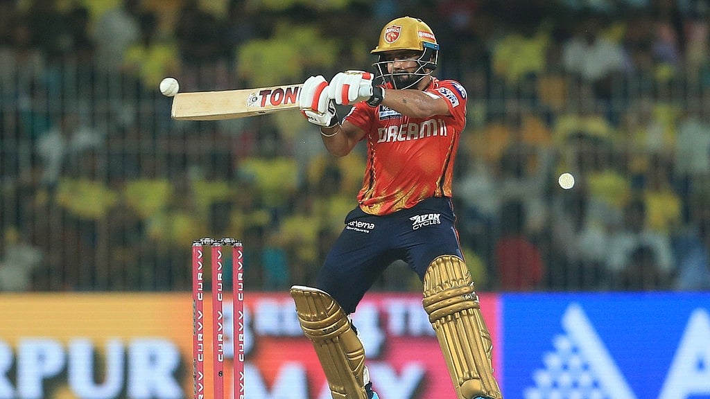 AP : Punjab Kings' Prabhsimran Singh plays a shot during the Indian Premier League match against Chennai Super Kings.