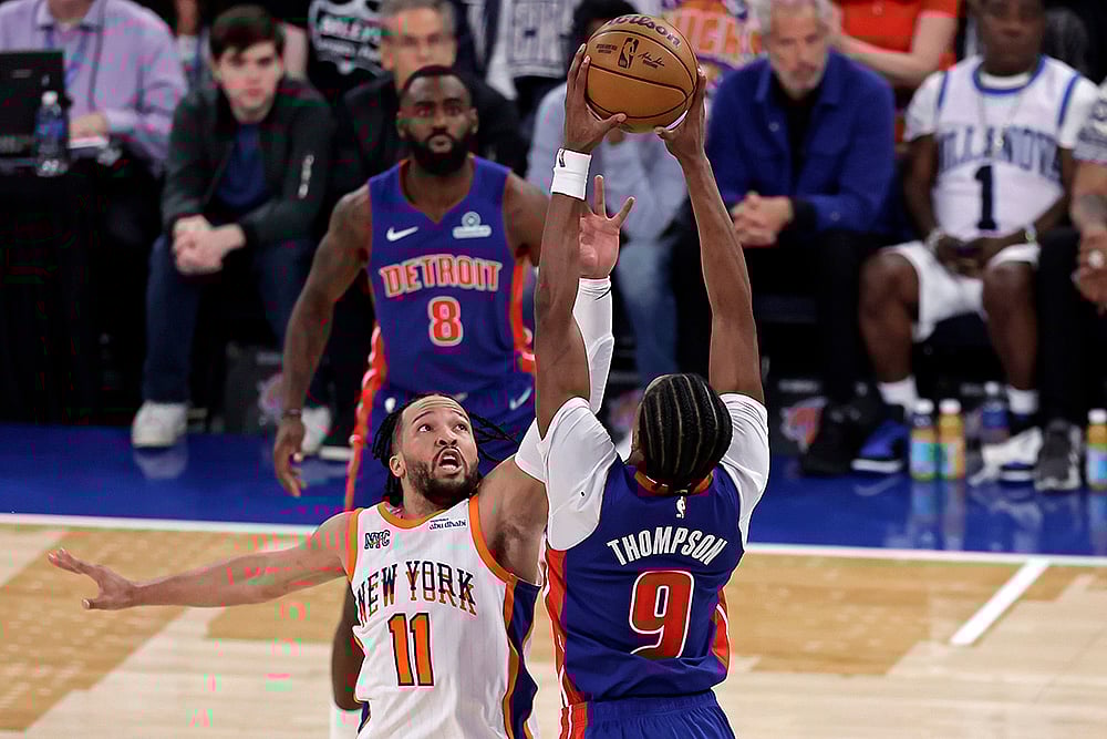 | Photo: AP/Adam Hunger : NBA 2024-25 Playoffs Round 1: Detroit Pistons vs New York Knicks
