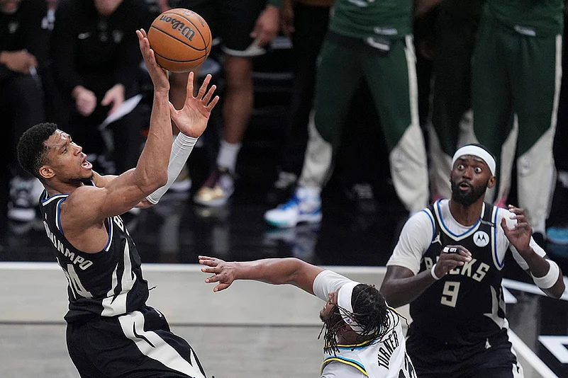 NBA Basketball 2024-25 Playoffs Round 1 Indiana Pacers vs Milwaukee Bucks: Giannis Antetokounmpo