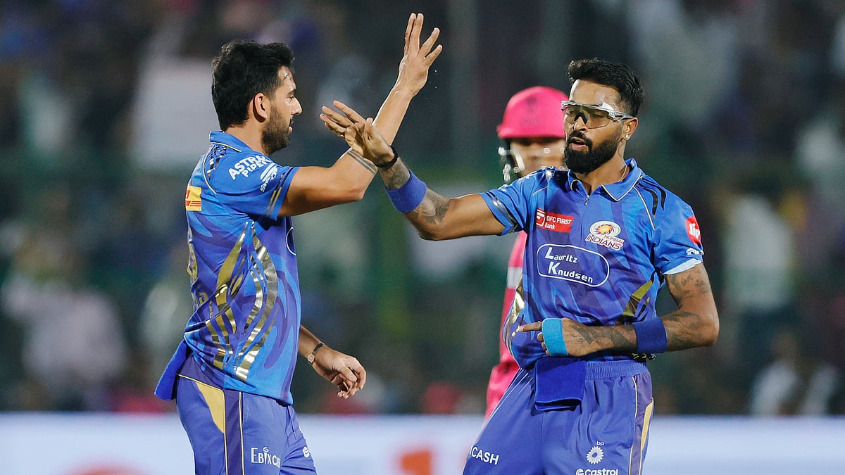Photo: X/Indian Premier League : Deepak Chahar And Hardik Pandya Celebrate After Wicket Of Vaibhav Raghuvanshi