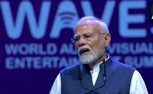 X/ANI Screengrab : PM Modi at WAVES in Mumbai