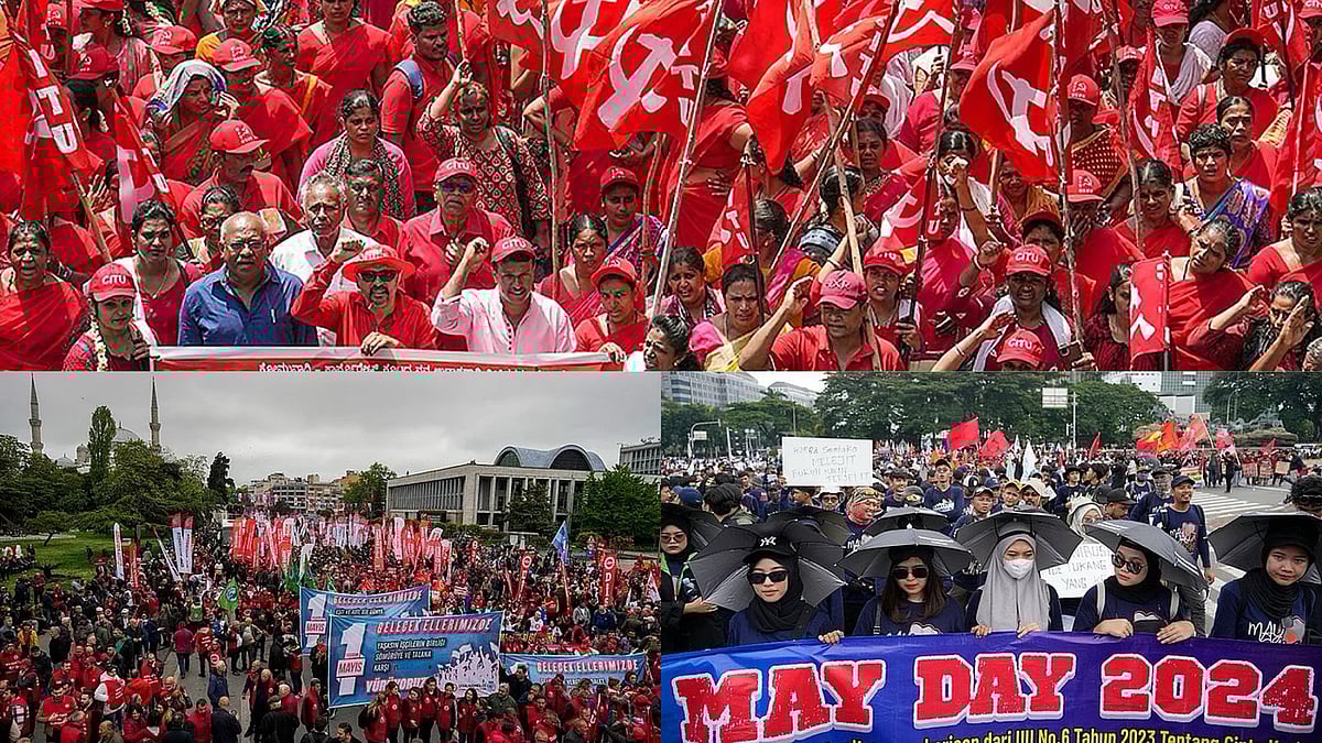 AP/PTI : International Labour Day rallies across nations