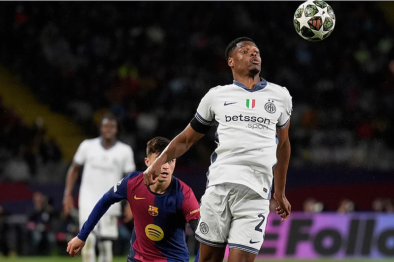 UEFA Champions League 2024-25 Semi-final FC Barcelona vs Inter Milan: Denzel Dumfries