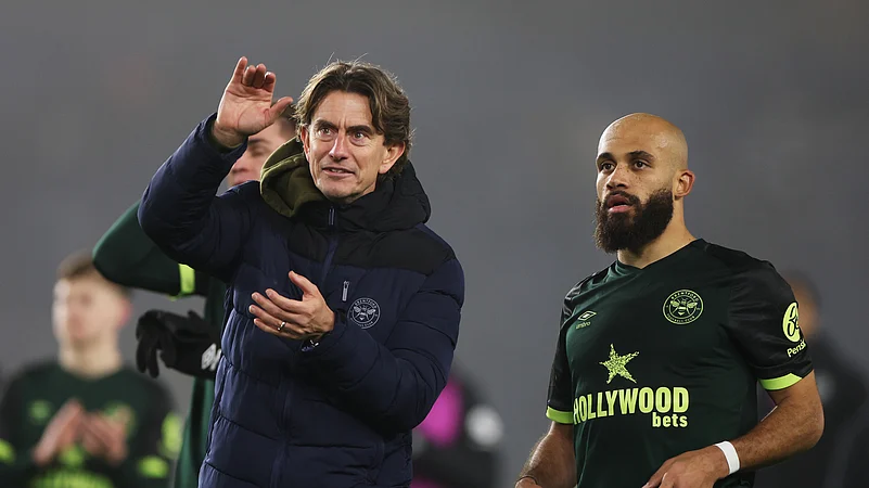 Thomas Frank & Bryan Mbeumo of Brentford