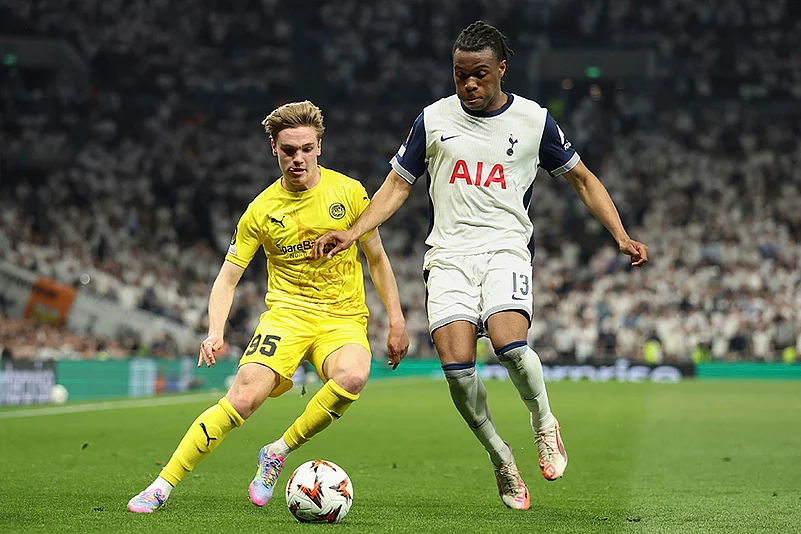 Britain Soccer Europa League 2024-25 semi-final Tottenham Hotspur vs Bodo/Glimt: Destiny Udogie