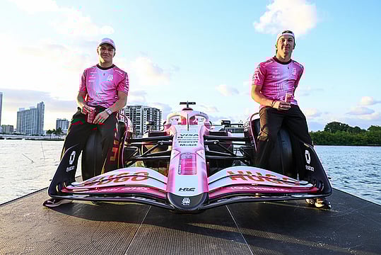 F1: Racing Bulls' Drivers Lawson, Hadjar Pose With New Car