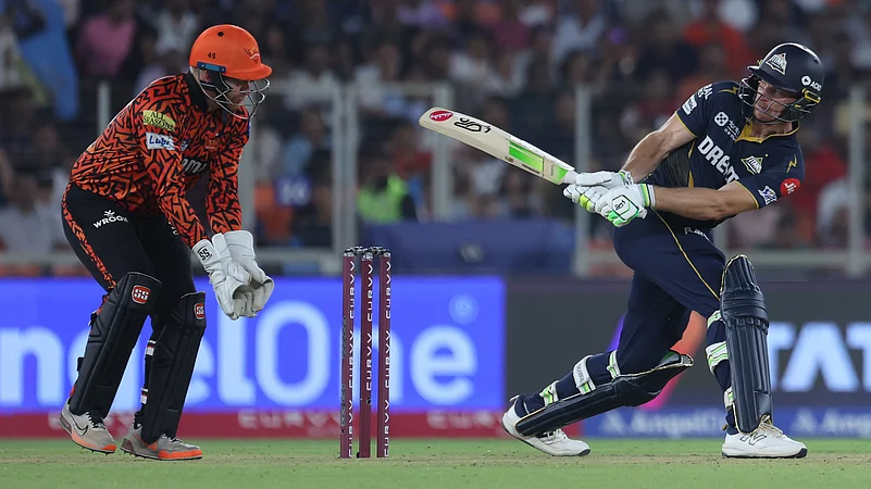 Jos Buttler in action against Sunrisers Hyderabad
