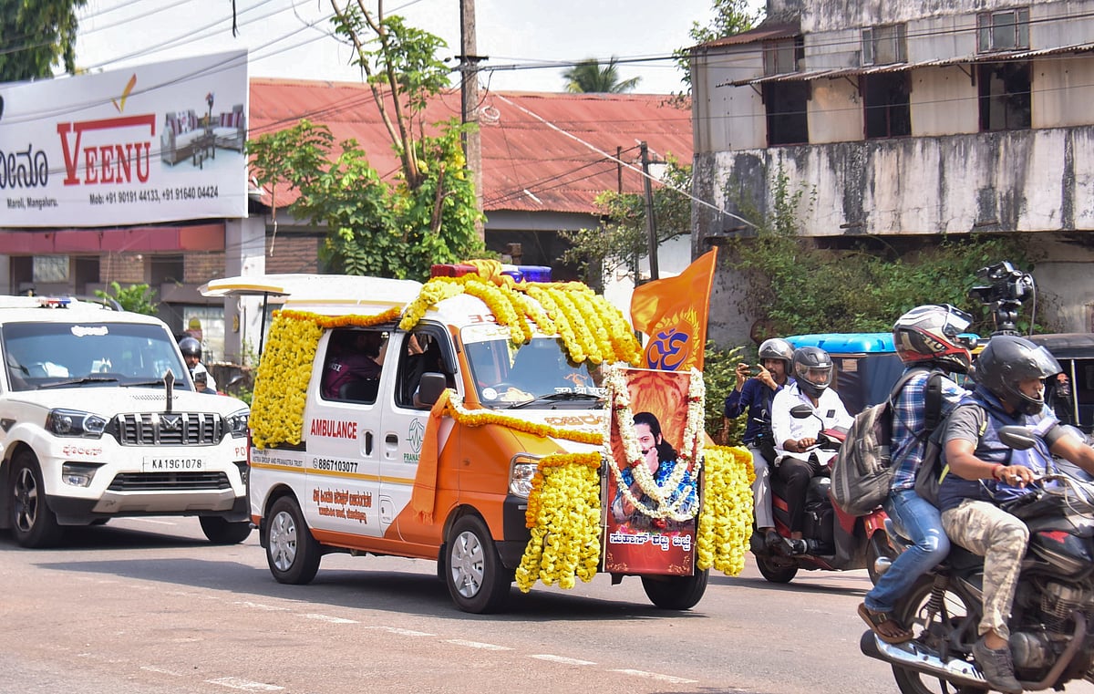 PTI : Suhas Shetty's mortal remains taken to his native place