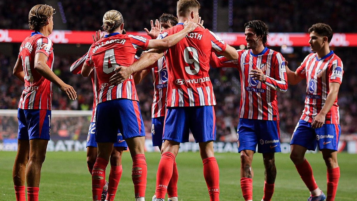 Atletico Madrid players celebrating - | Photo: X/Atletico Madrid
