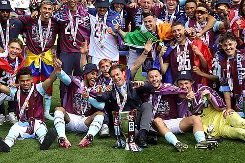 EFL Championship 2024-25: Burnley players with runner-up trophy