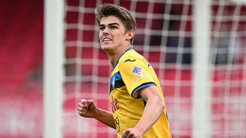 Charles De Ketelaere celebrates during a thumping win at Monza