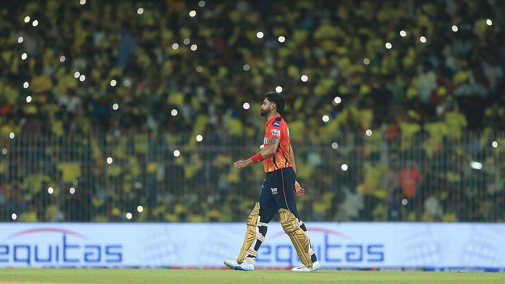 Punjab Kings captain Shreyas Iyer gestures during the Indian Premier League 