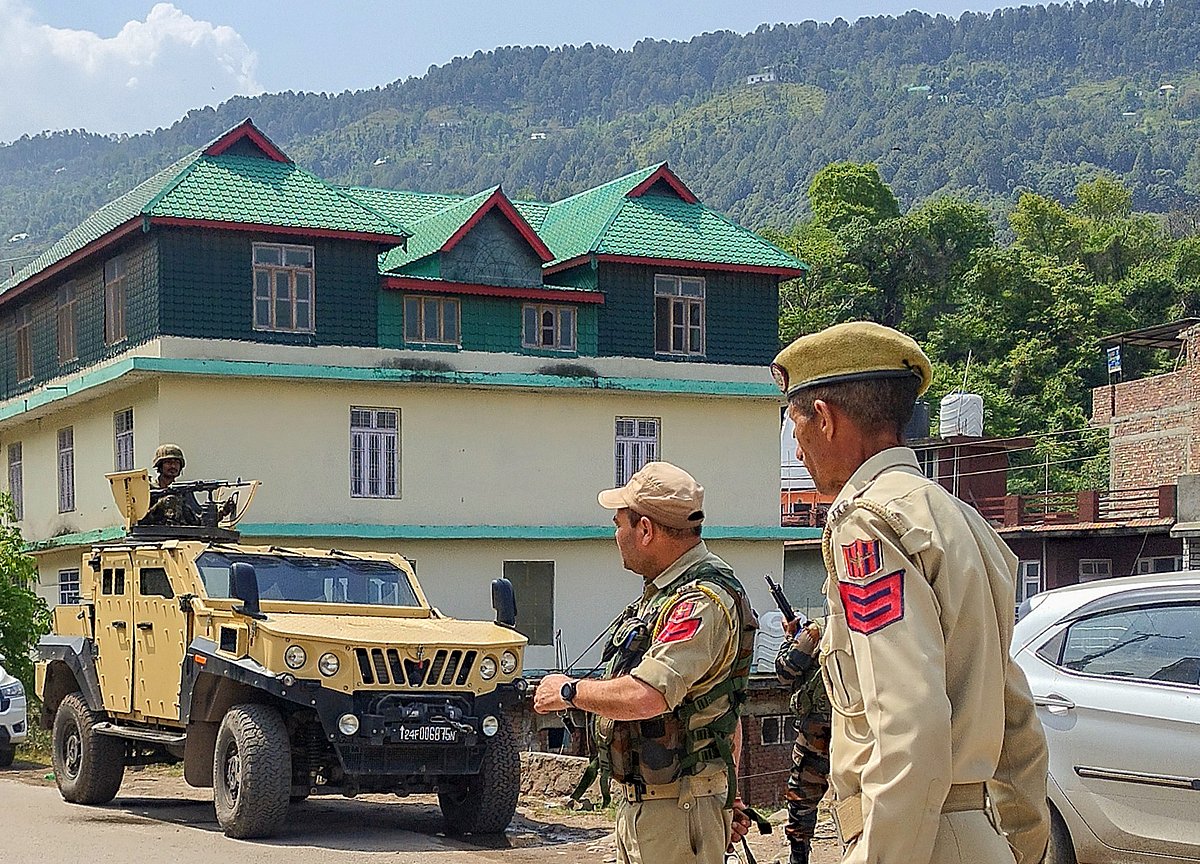 PTI : Security personnel in Jammu and Kashmir's Poonch district