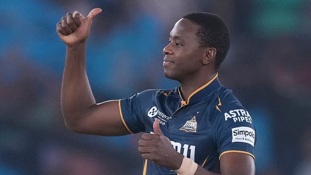 AP : Kagiso Rabada in action for Gujarat Titans.