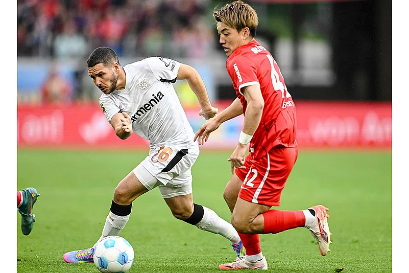 Germany Soccer Bundesliga Freiburg vs Bayer Leverkusen: Emiliano Buendia