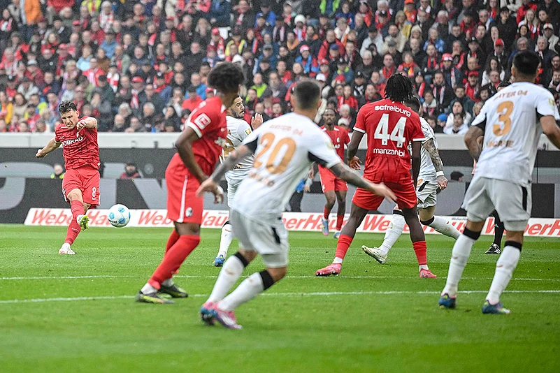 Germany Soccer Bundesliga Freiburg vs Bayer Leverkusen: Maximilian Eggestein