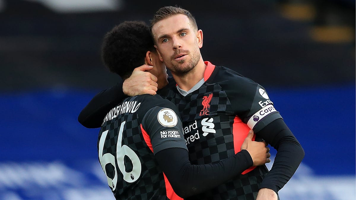 Jordan Henderson and Trent Alexander-Arnold during their time at Liverpool