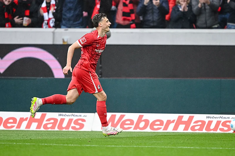 Germany Soccer Bundesliga Freiburg vs Bayer Leverkusen: Maximilian Eggestein