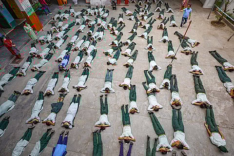 Earthquake mock drill at Jammu school