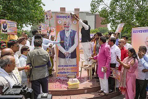 BJP celebrates caste census decision