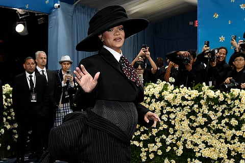 Rihanna with her baby bump at Met Gala