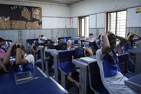 War mock drill at Delhi school