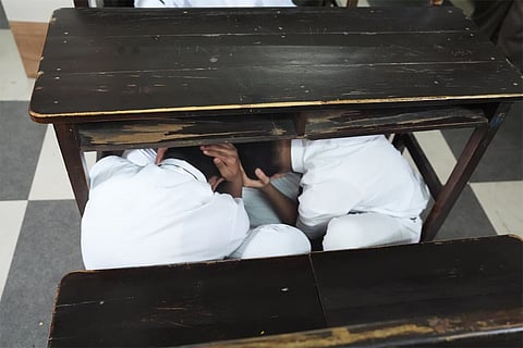 War mock drill at Kolkata school