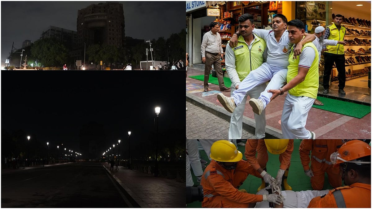 PTI/Outlook Photo : Mock drills and blackouts are being conducted across the nation on Wednesday 