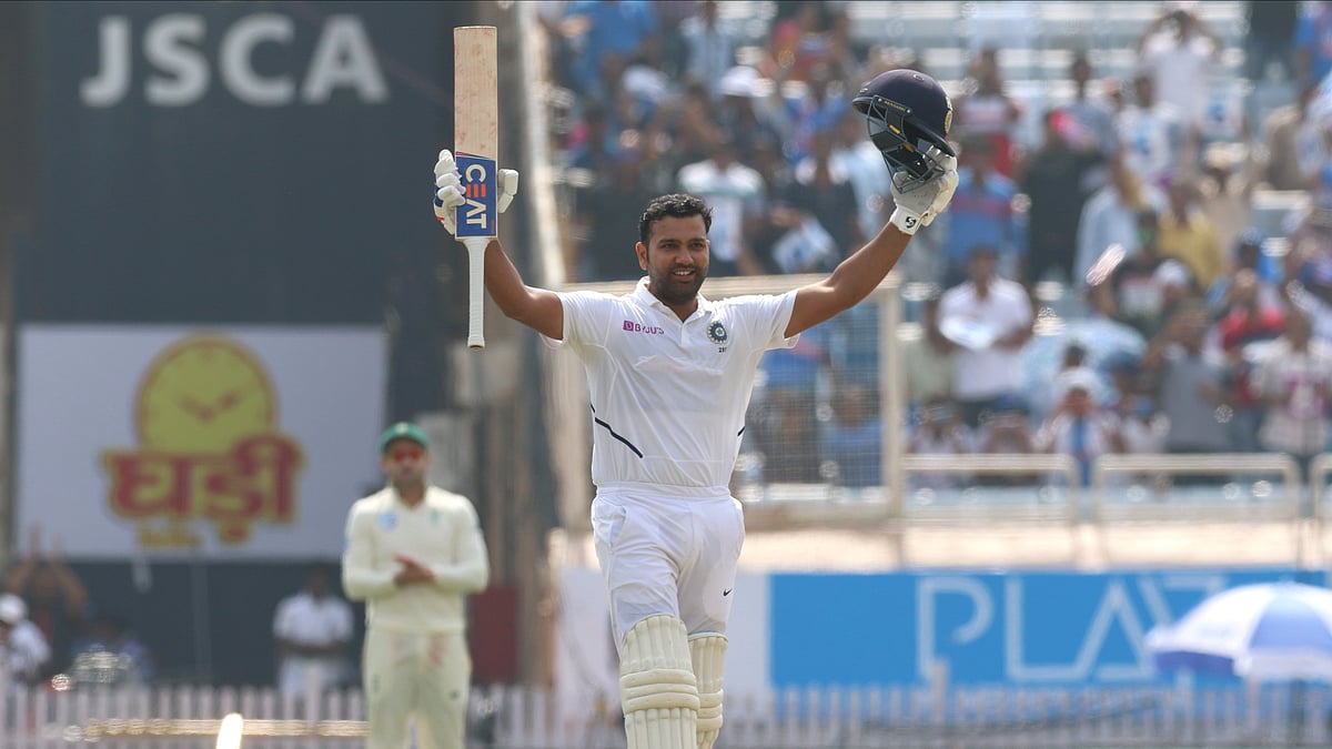 India's former Test captain Rohit Sharma after hitting his maiden double century against South Africa in Ranchi, 2019. - Photo: X | BCCI