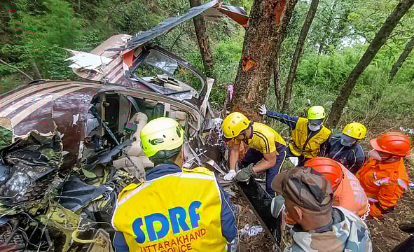 Uttarakhand: 6 Dead In Gangotri Helicopter Crash In Uttarkashi; AAIB To Conduct Probe 