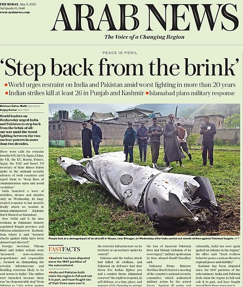 Step back from the brink: Arab News
