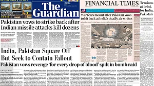 | Screendgrab from multiple foreign media outlets : 'India, Pakistan Square Off But Seek to Contain Fallout': How Foreign Media Reacted To India-Pakistan Tension