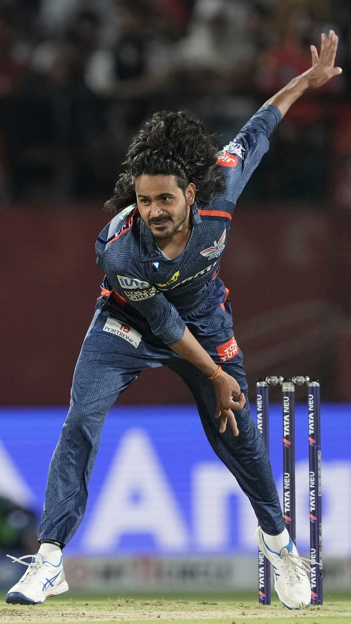 AP Photo : Digvesh Rathi of Lucknow Super Giants in the IPL 2025.