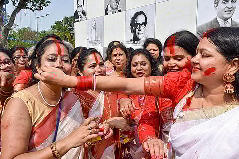 Bengali women celebrate Op Sindoor