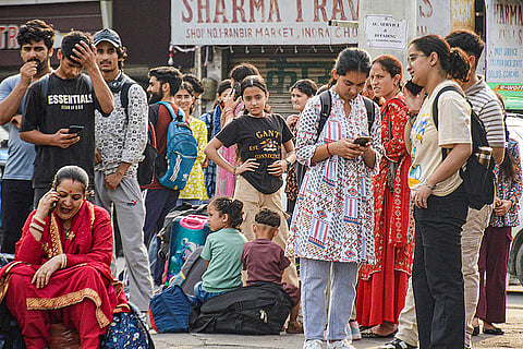 Rush at Jammu bus stand