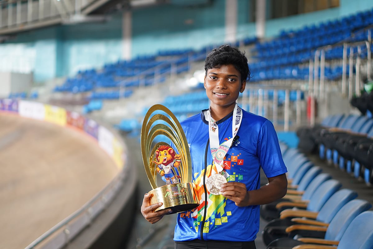 SAI : Sabina clinched gold in the girls’ Keirin and Team Sprint events, and a bronze in the 200m Sprint.