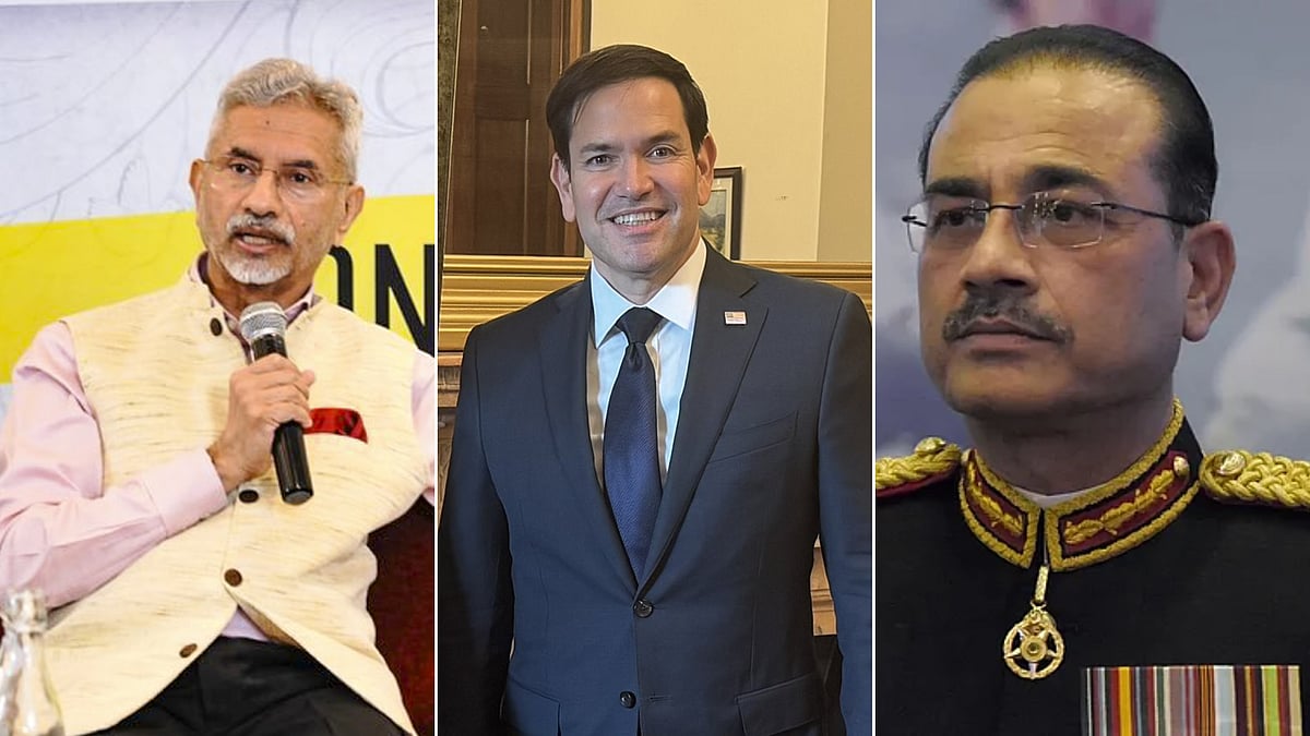 EAM S Jaishankar; US State Secretary Marco Rubio; Pakistan Army chief Gen Asim Munir(L to R) - PTI