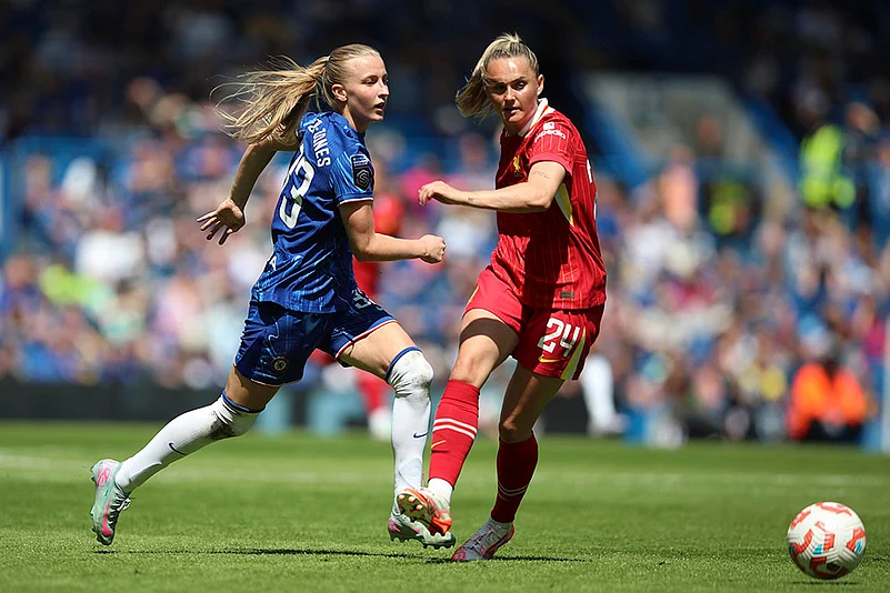 Britain Soccer Womens Super League final Chelsea Vs Liverpool: Aggie Beever-Jones