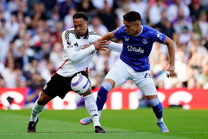 Britain soccer Premier League Fulham Vs Everton: