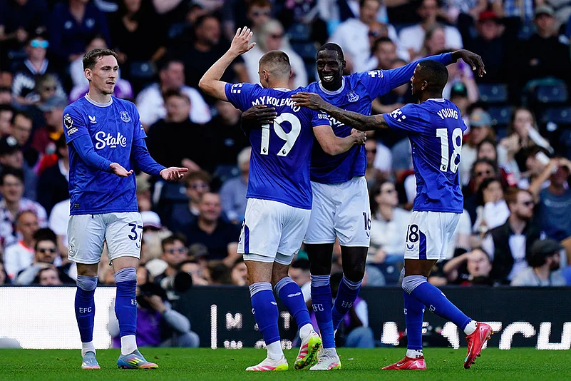 Britain soccer Premier League Fulham Vs Everton: Vitaliy Mykolenko