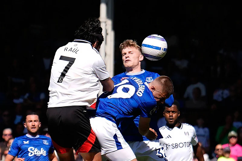 Britain soccer Premier League Fulham Vs Everton: Raul Jimenez