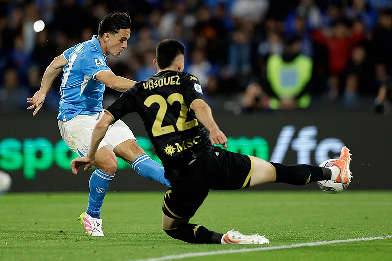 Italian soccer Serie A Napoli Vs Genoa: Giacomo Raspadori