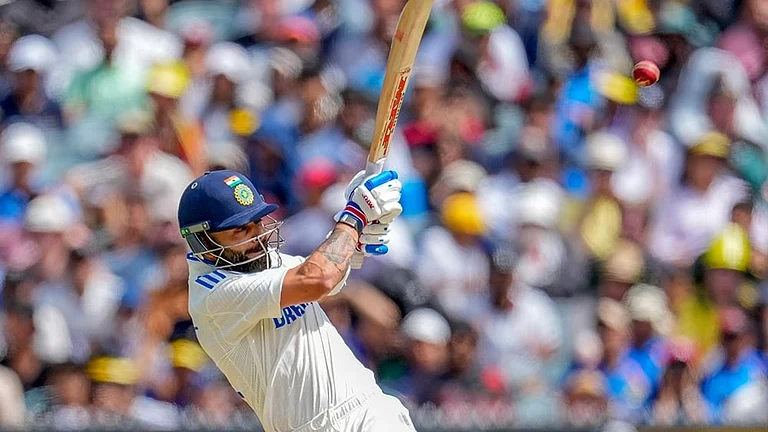 India Vs Australia, 4th Test Day 2: India's Virat Kohli plays a shot - | Photo: AP/Asanka Brendon Ratnayake