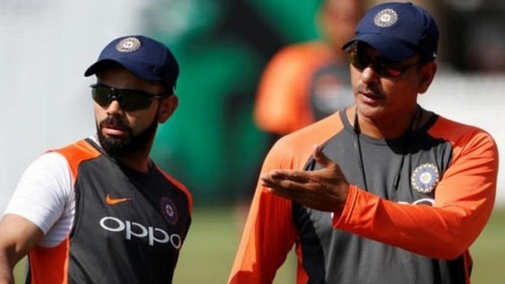 File : Ravi Shastri with Virat Kohli.