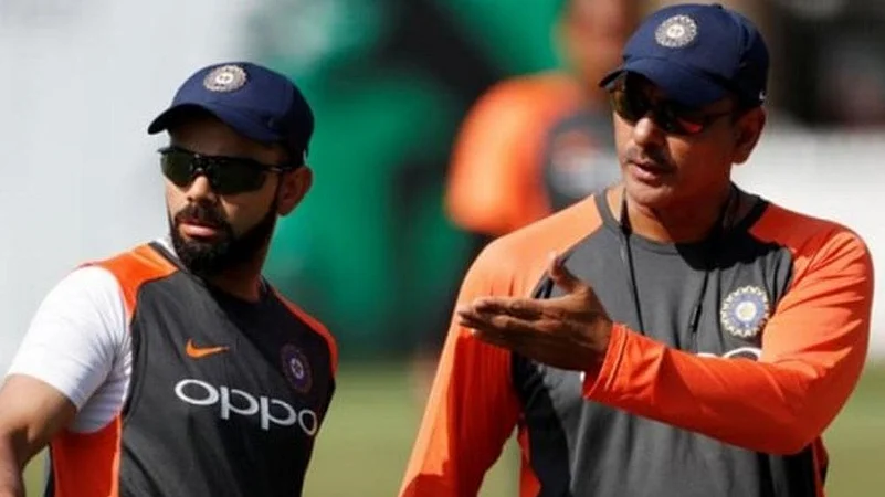 Ravi Shastri with Virat Kohli.